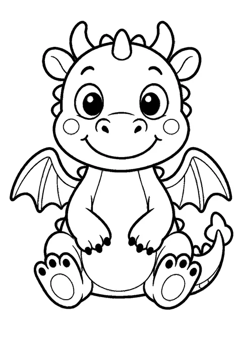 Dragon coloring pages sample