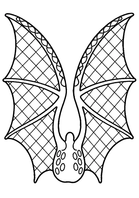 Dragon coloring pages — Dragon wing patterns
