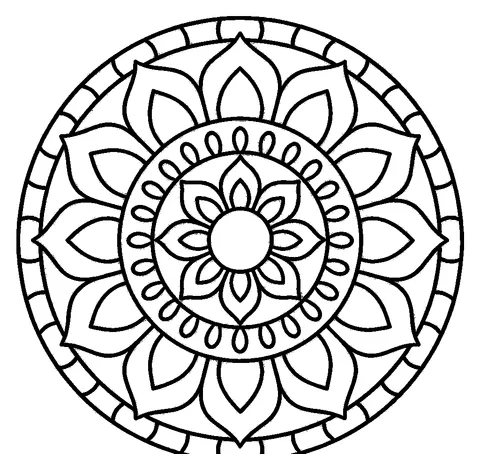 Mandala coloring pages sample