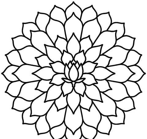 Mandala coloring pages — Lotus mandala